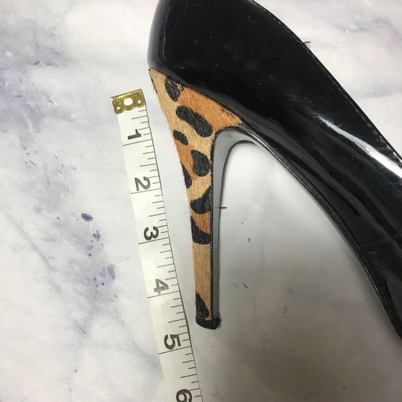 Steve Madden Black & Leopard Patent Leather Heels - Picture 8 of 8